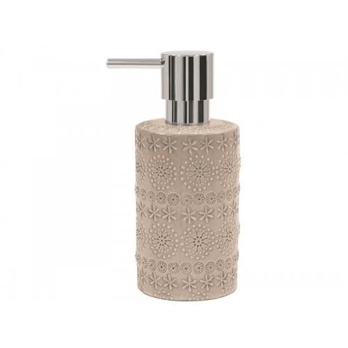 DISTRIBUTEUR DE SAVON - CÉRAMIQUE - BEIGE - RELIEF SPIRELLA