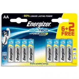 ENERGIZER PACK DE 6+2 AA ALCALINES HIGH TECH