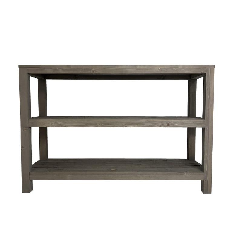 Etagère 3 niveaux Héritage L119xP39xH80cm - pin vieilli_0