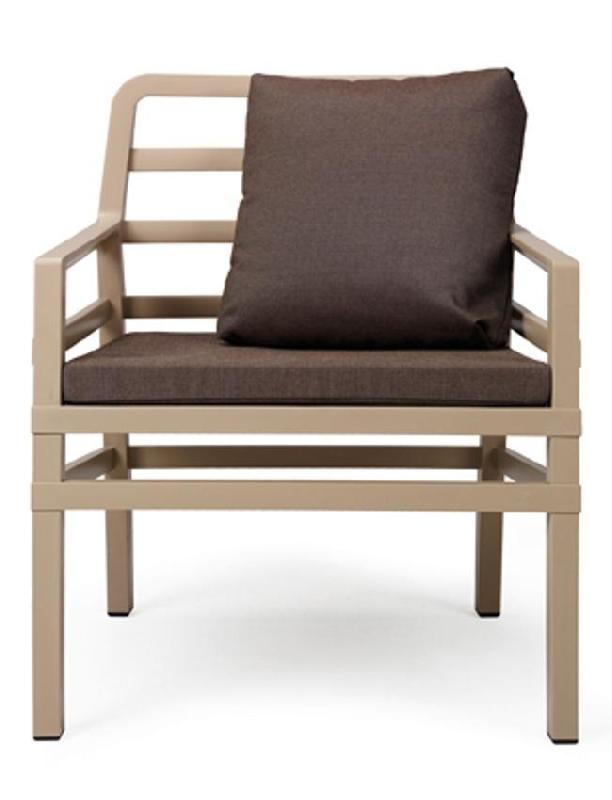 Fauteuil Rio - châssis en polypropylène avec assise et dossier coussin_0