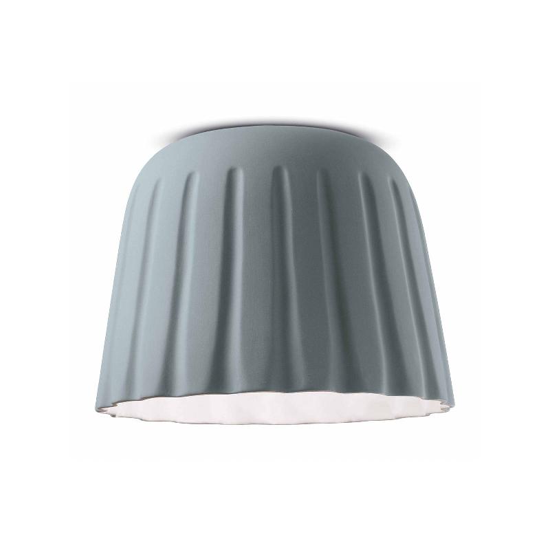 FERROLUCE PLAFONNIER MADAME GRES CÉRAMIQUE HAUTEUR 29 CM, GRIS