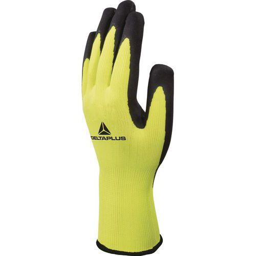 GANTS DE MANUTENTION PES JAUNE LATEX NOIR 10 - DPVV733JA10 - DELTA PLUS