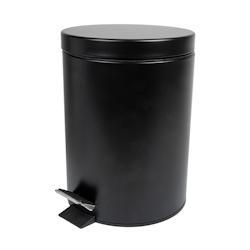 García de Pou Garcia de Pou Poubelle À Pedale Avec Réceptacle Intérieur 5 L Ø 20,5X28 Cm Noir Acier - noir acier 268.45_0