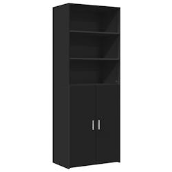 HELLOSHOP26 - Buffet bahut commode armoire meuble de rangement organisateur cuisine salle de séjour salon haut 70 x 42,5 x 185 cm bois d'ingénierie_0