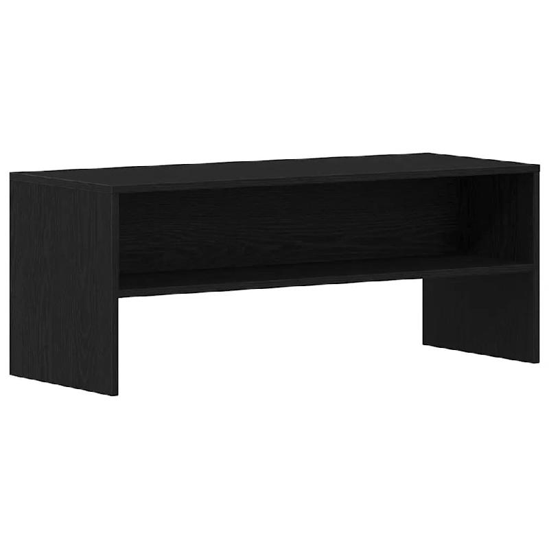 Helloshop26 - Meuble TV pratique avec grand espace de rangement 100 x 40 x 40 cm en bois d'ingénierie chêne noir 02_0051859 - noir Bois massif 30002_0