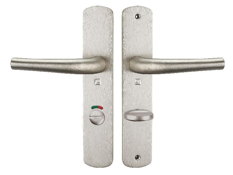ENSEMBLE SUR PLAQUE SALOME HOME ENTRAXE 195MM CONDAMNATION À VOYANT INOX - HERACLES - B-SALOME-18