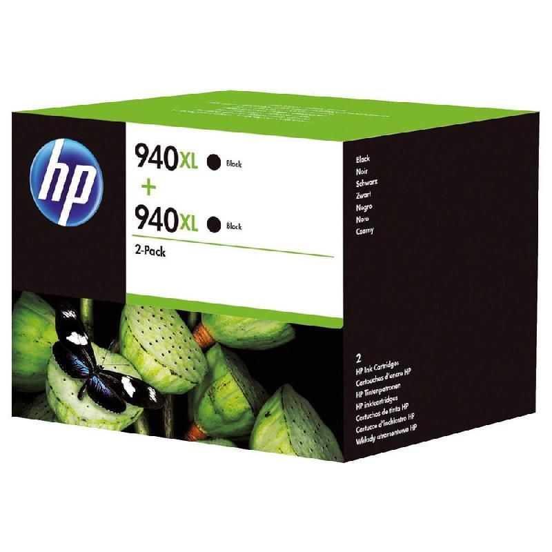 HEWLETT PACKARD CARTOUCHE D'ENCRE 2X2200 (D8J48AE) - PACK DE 2 - GRANDE CAPACITÉ - COULEUR: NOIR (LOT DE 2 CARTOUCHES)