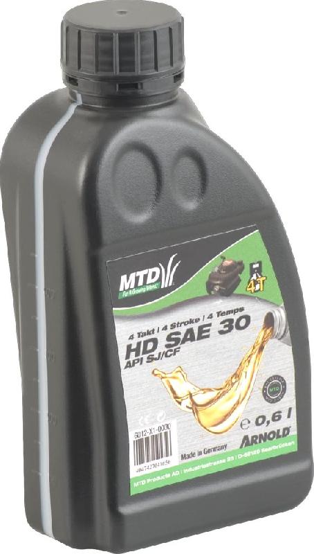 Huile moteur monograde SAE 30 HD - 0,6 L pour moteurs 4 temps des petites machines_0