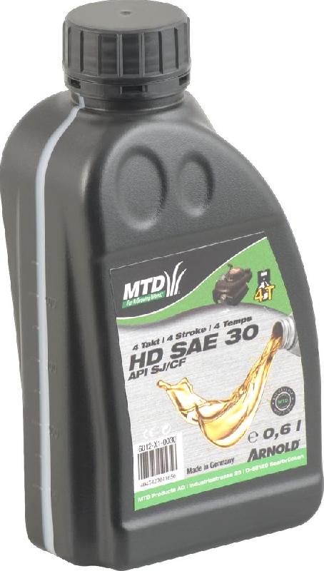 Huile moteur monograde sae 30 hd pour les moteurs 4 temps des petites machines - 0,6 l_0