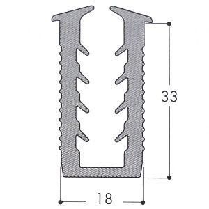 JOINT POUR PROFILÉS MÉTAL À GORGE U 33/18 - 44/2