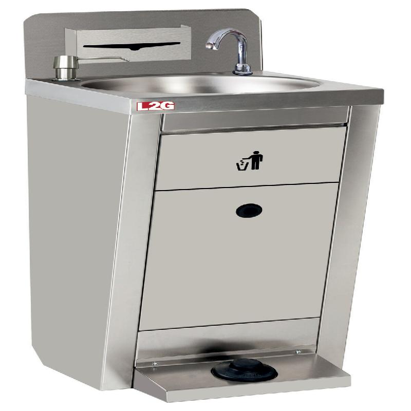 L2G Lave-Mains Autonome Inox 304 Commande Par Pedale, 1115 x 400 x 400mm - 3616350245342_0