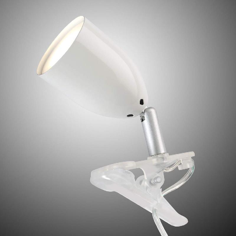 BRILLIANT LAMPE À PINCE LED MODERNE LEO EN BLANC
