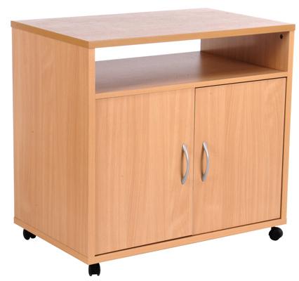 DESSERTE MOBILE ALPHA AVEC PORTE COLORIS HÊTRE - MANUTAN COLLECTIVITÉS