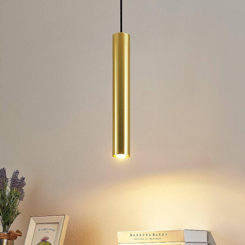LINDBY SUSPENSION LINARO, 40 CM, DORÉ, 1 PHASE, Ø 6 CM