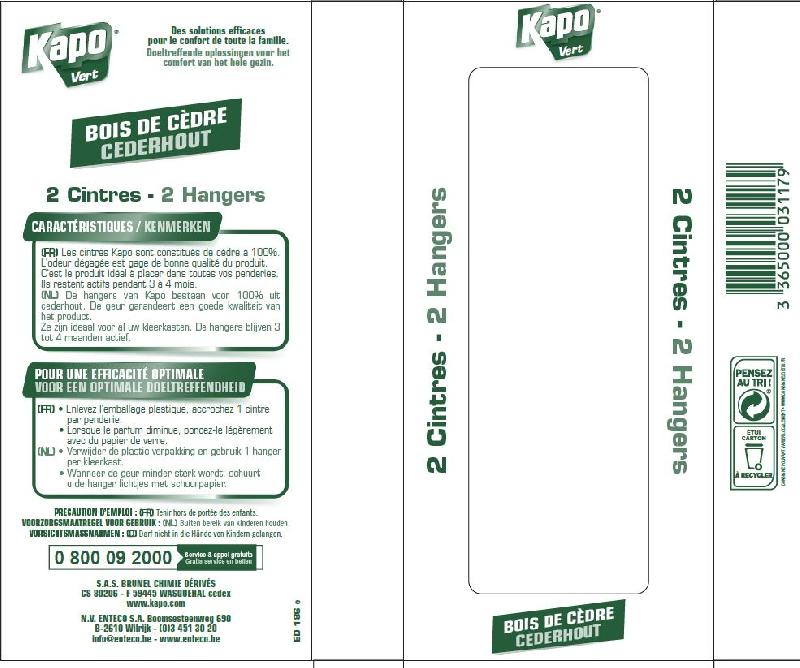 Lot de 2 crochets insecticides KAPO - Répulsifs pour mites en bois de cèdre_0