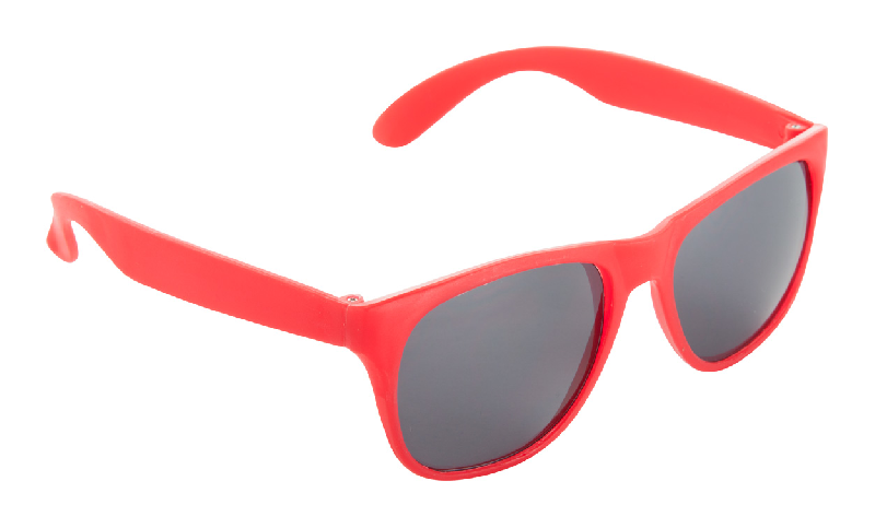 Lunettes de soleil en plastique - protection UV400 - couleur rouge - 20g_0