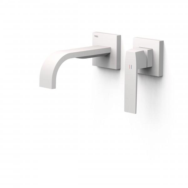 MITIGEUR ÉVIER MURAL STRUCTURE ENCASTRÉE INDIVISIBLE SUPPORT SILENTBLOCK WHITEMAT (BLANC MAT) - TRES 20230003BM