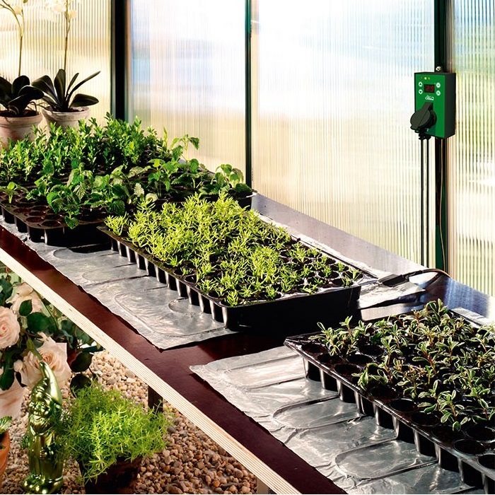 Nappe chauffante horticole en aluminium pour semis avec thermostat - CONFORTEC_0