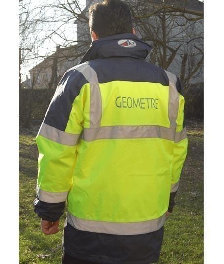 Parka haute visibilité 4 en 1 GEOMETRE, Coloris : Jaune Fluo, Taille : XS_0