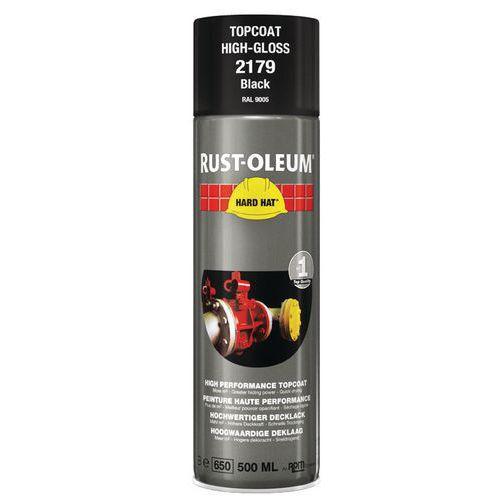 AÉROSOL PEINTURE HARD HAT 500ML NOIR FONCÉ BRILLANT RAL9005 - RUST-OLEUM