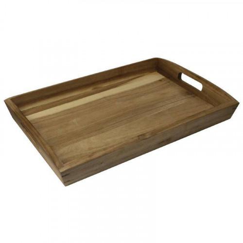 luosh Plateau de Service en Bois Plateau /à d/îner Plateau rectangulaire Plateau de Nourriture en Noyer Noir