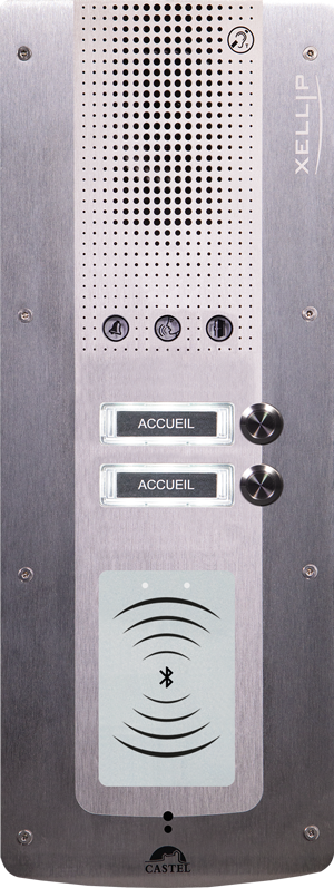 Portier audio Full IP/SIP à 2 boutons d'appel conforme loi Handicap avec lecteur bluetooth - XE AUDIO 2B BLE STID_0