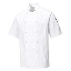Portwest - Veste de cuisine manches courtes CUMBRIA Blanc Taille S - S blanc 5036108153442_0