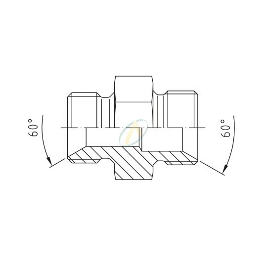 Raccord hydraulique droit - mâle 1/4 bspp - mâle 3/8 bspp_0