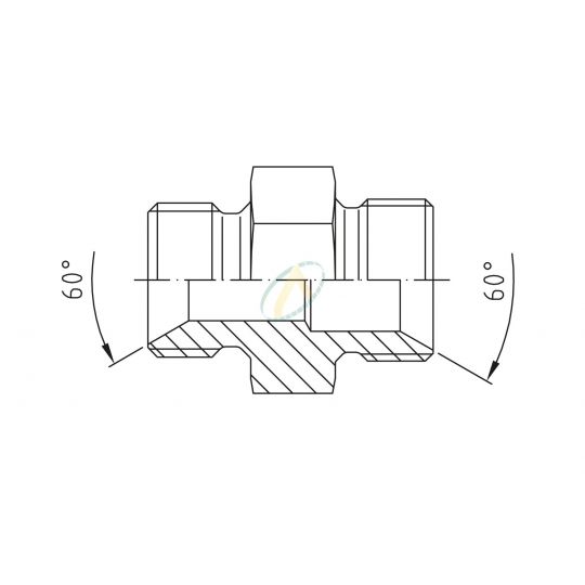 Connecteur hydraulique - Haute Pression - HBB Filetage mâle BSPP = G 1/4  Filetage mâle BSPP = G 3/8