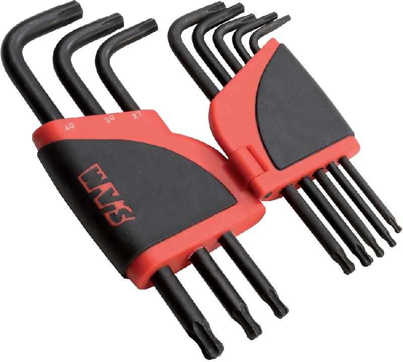 RÂTELIER DE 8 CLÉS MÂLES LONGUES TORX À TÊTE SPHÉRIQUE 9 À 40 - SAM OUTILLAGE - 66-R8AL