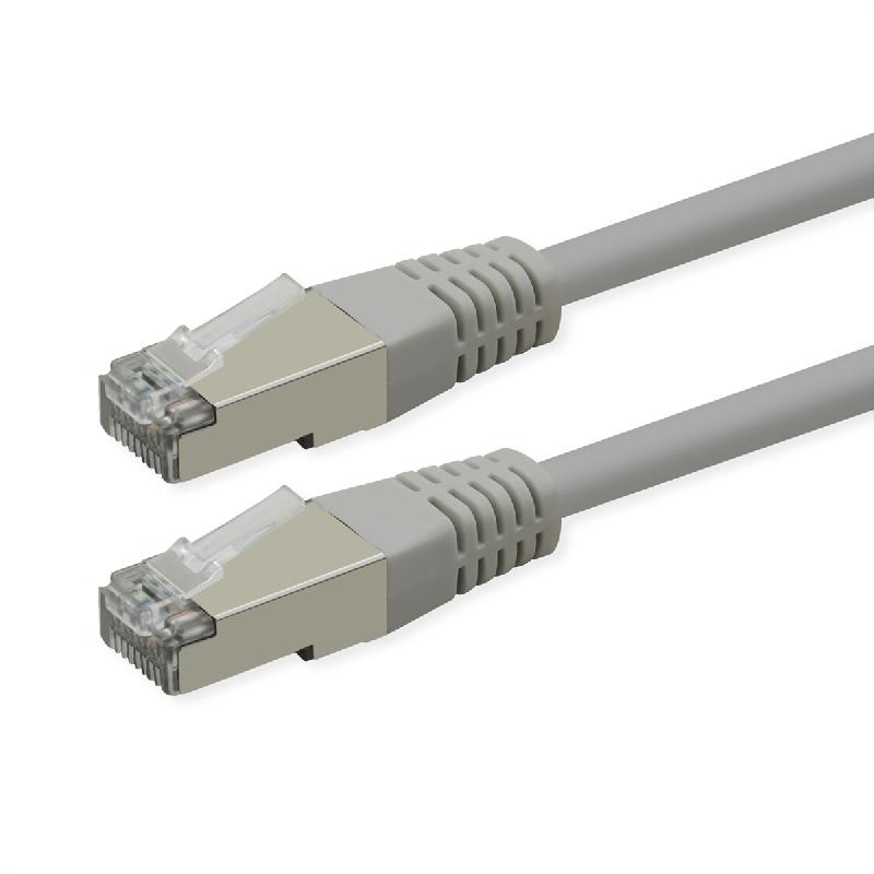 ROLINE Cordon Cat.6 (Classe E), PoE, S/FTP (PiMF) , gris, 0,3 m_0