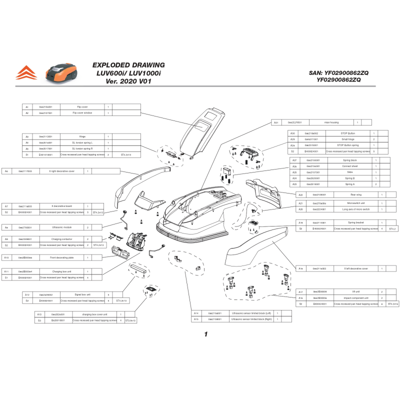 Roulement 606 - b700503001 pour luv 600 ri, sh 900eco_0