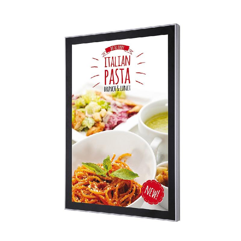 SHOWDOWN Displays Exposiciónate LED Magnétique Poster Frame A2 PMLEDA2 - noir aluminium 8596052057946_0