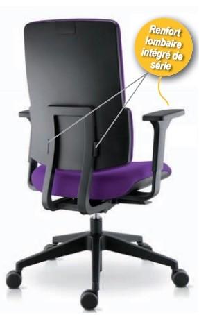 Siège de bureau Wi max avec renfort lombaires - Sokoa - Violet, Réglable 3D, Non, Sol dur_0