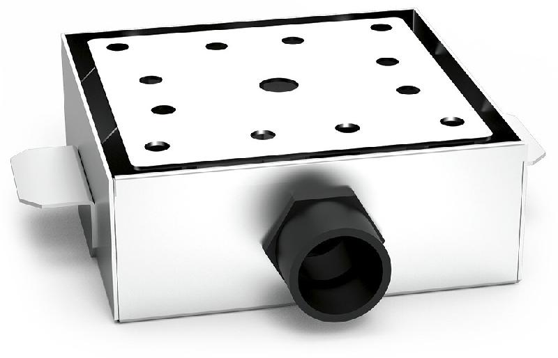 Siphon en acier inoxydable avec sortie horizontale 200x200 mm. - argenté FRI054272_0