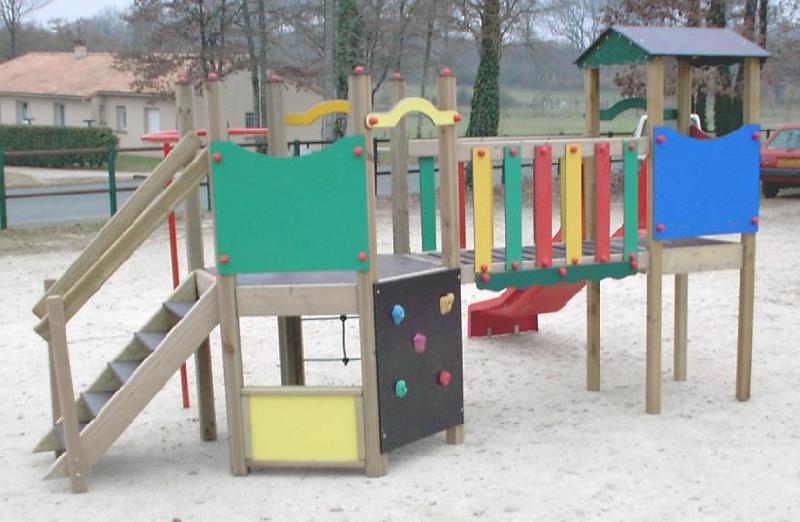 Structure de jeux pour enfants JA08 - 2 à 6 ans - Hauteur de chute 0,90m - Dimensions 4,12m x 2,999m_0