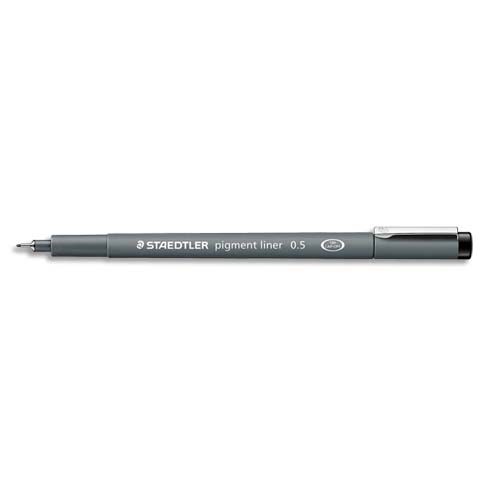 STYLO-FEUTRE NOIR POINTE CALIBRÉE PIGMENT LINER LARGEUR DE TRAIT 0,5 MM - LOT DE 6