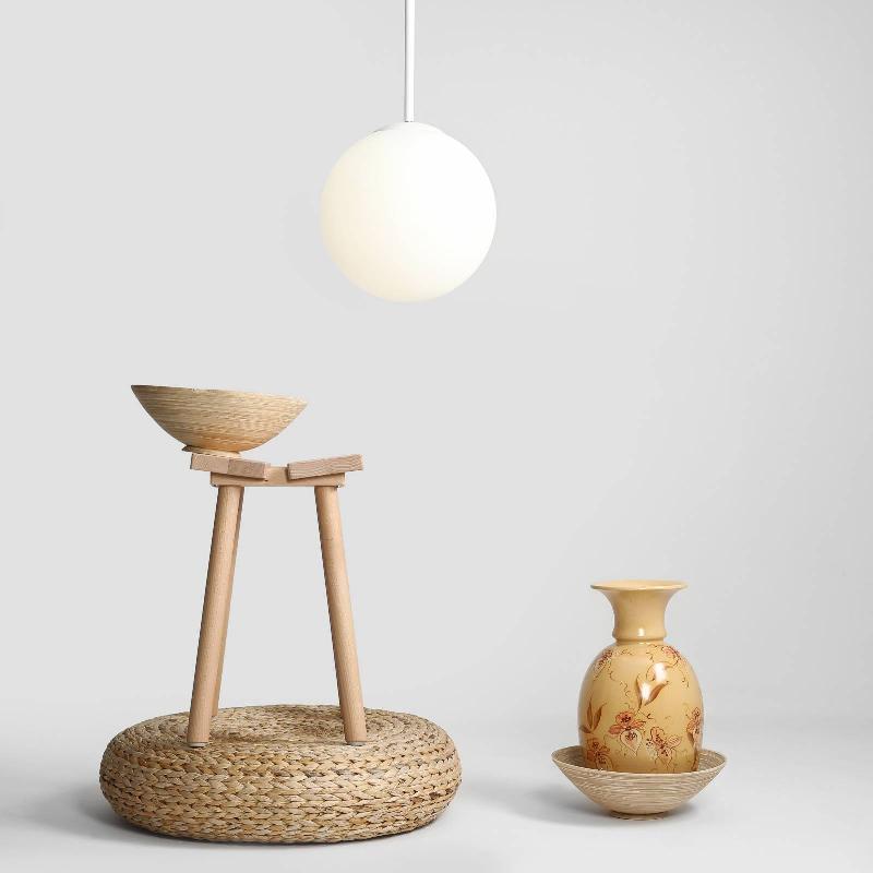 ALDEX SUSPENSION BOSSO À 1 LAMPE, BLANCHE, 30 CM