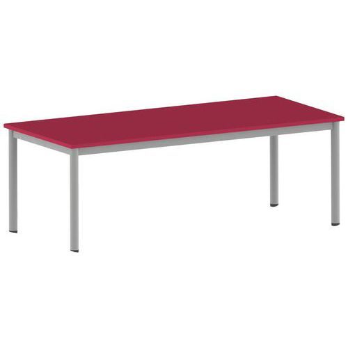 TABLE CARÉLIE 180 X 80 CM MOBILE T4 STRAT CERISE GRIS - MOBIDECOR