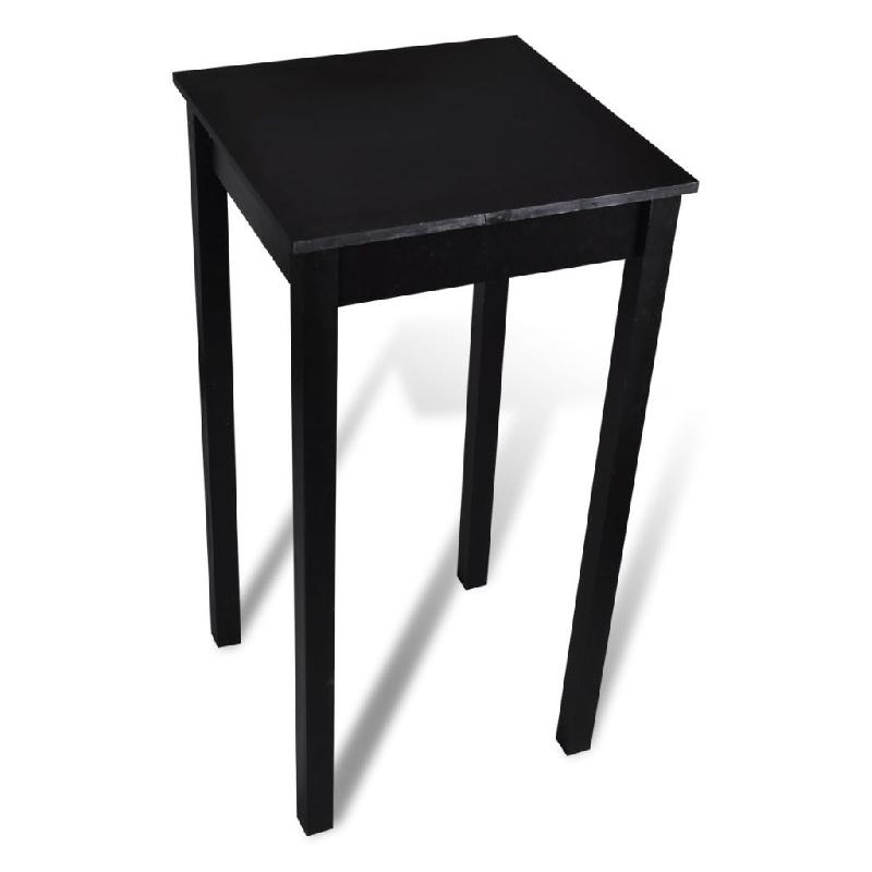 Table haute mange-debout en MDF noir - 107 cm - design contemporain_0