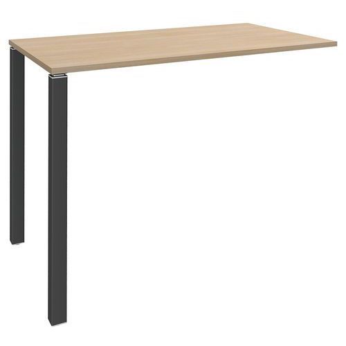 TABLE LOUNGE 2 PIEDS L140 X P60 X H105 CHÊNE CLAIR/CARBONE