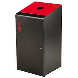 Rossignol - Borne de tri avec bac 120L TRIPOZ - métal rouge - rouge métal 56085_0