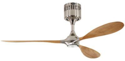 VENTILATEUR DE PLAFOND HELICO PADDEL - SANS TÉLÉCOMMANDE HÊTRE / CHROME BROSSÉ