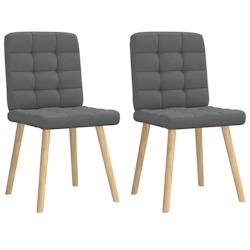 VidaXL Chaises à Manger Lot De 2 Gris Foncé Tissu - gris 4101092_0