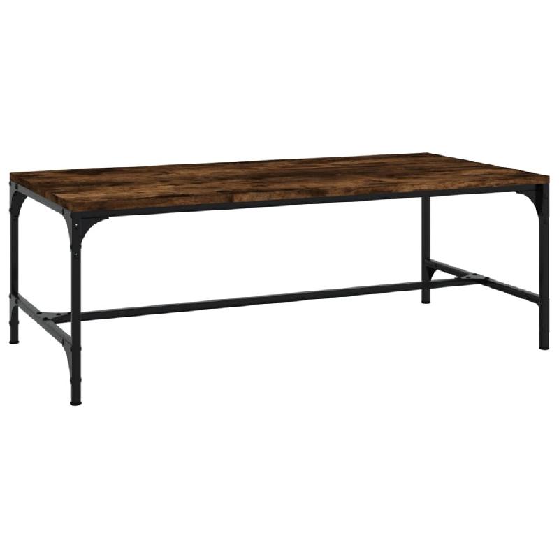 VidaXL Table basse Chêne fumé 80x50x35 cm Bois d'ingénierie Modèle Patio Chi Prime Plus - 819394_0