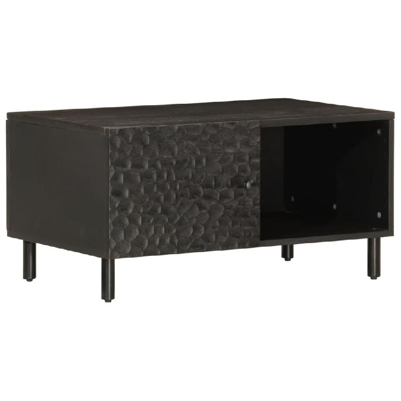 VidaXL Table basse noir 80x50x40 cm bois massif de manguier Modèle Montmartre Plus - 356823_0