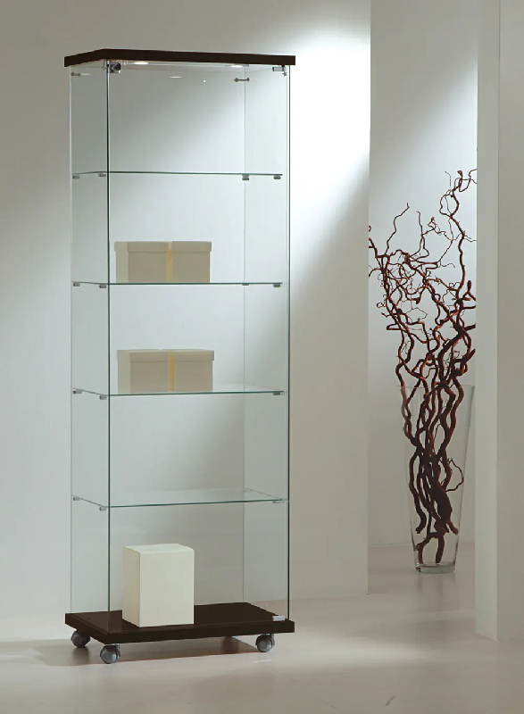 Vitrine tout verre élégante 6/18lva - wengé_0