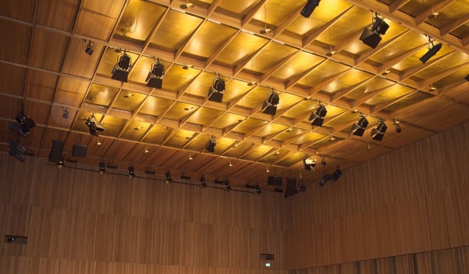 WKD-V/EHF - Plafond chauffant avec placage en bois - KST AG - Technologie en nid d'abeille en aluminium sandwich_0