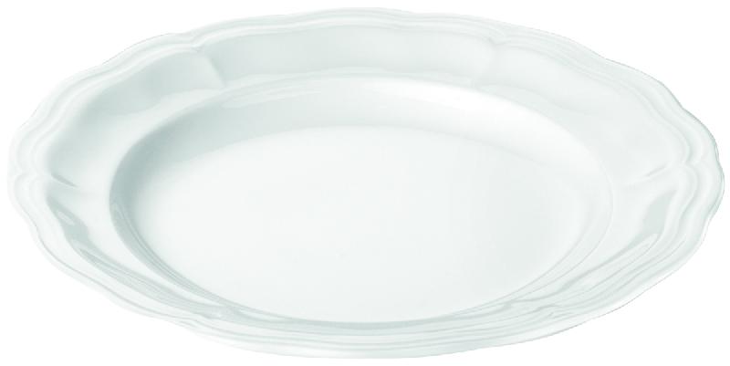 ASSIETTE PLATE ROND BLANC PORCELAINE Ø 23 CM QUEEN ANN PILLIVUYT