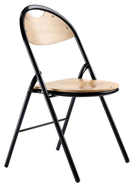 5600 - Chaise pliante - Gamme Réunir - Dossier hêtre vernis naturel - Dimensions compactes et assise confortable_0